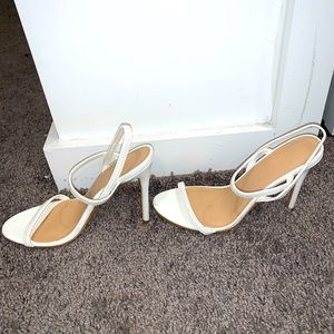 Forever 21 strappy white heels